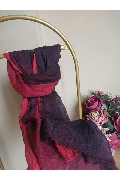 JAWEL ŞAL Jawel Double Color Comfort Shawl Red-Black