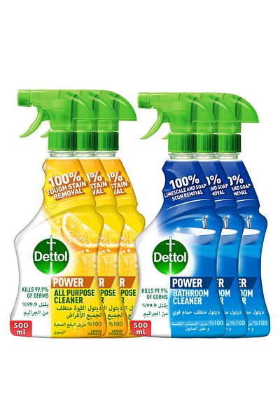 Dettol All Purpose Spray Lemon 500mlx3 Bathroom Cleaner Spray 500mlx3