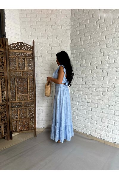 moneta boutique Rochie de damă, cu șireturi cu fundă, decupată la spate, cu volane