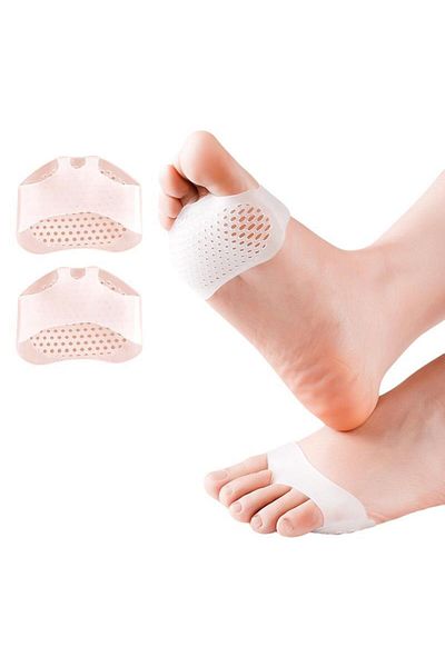 Choice White Silicone Forefoot Insoles Women's Foot Protectors Anti-sliphoneycomb Half Size Forefoot Pads H