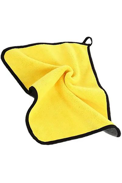 TECOS Microfiber towel, TECOS, size 90x60 centimeters, yellow color, absorbent material