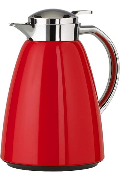 emsa Campo Thermal Carafe 34oz – Red Stainless Steel with Glass Liner, Insulated Jug