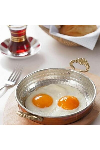HitDukkan El Yapımı Bakır Omlet ve Yumurta Tavası,Bakır Sahan Tava NO2 (16 cm)