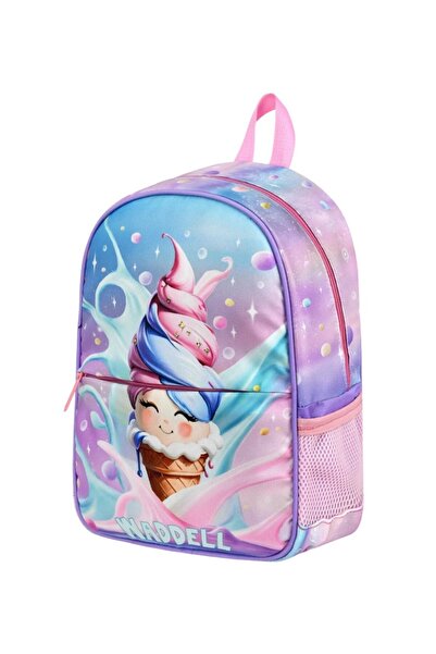 Alanç Gift Okul Öncesi Ana Sınıfı Çantası Dondurma Desenli Kız Çocuk Kreş Anaokulu Sırt Çantası