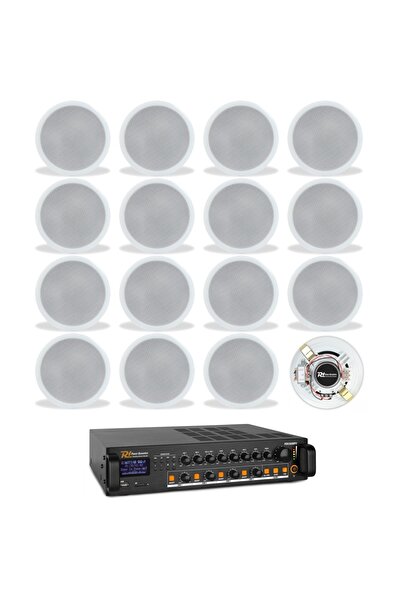 POWER DYNAMICS Sistem Audio Ambiental Cu 4 Zone 16 Difuzoare Incastrabile