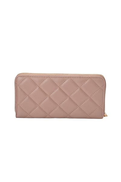 BATA Quilted Zipper Wallet Pink