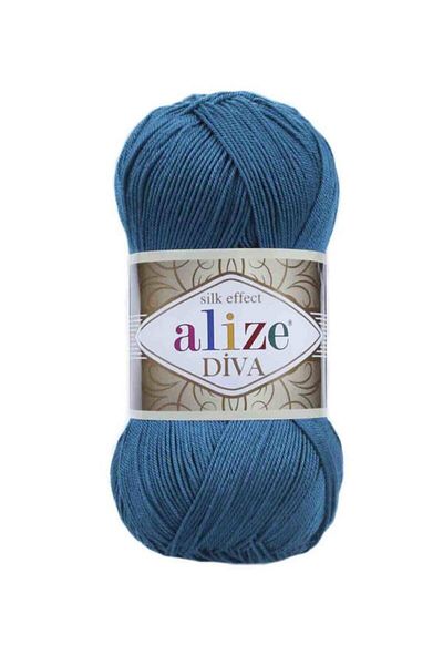 Alize Diva Blue Knitting Yarn Mikanos 646