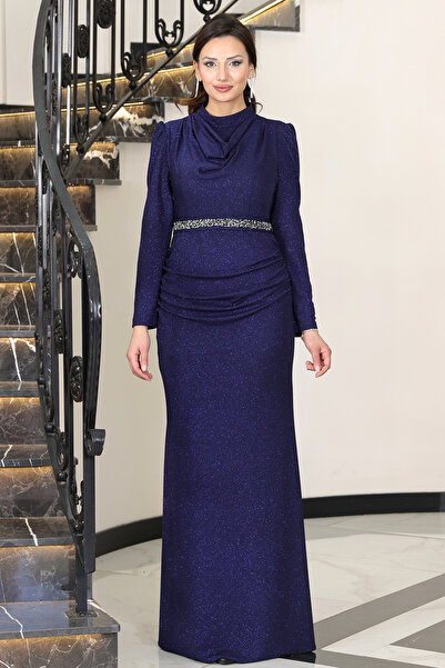 Raika Moda فستان سهرة ديلارا حجاب بتفاصيل حجرية أنيقة