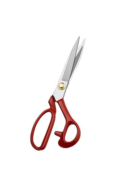 FDMSTAR 12 Inch (30CM) Red Handle Professional Stainless Steel Tailor Scissors