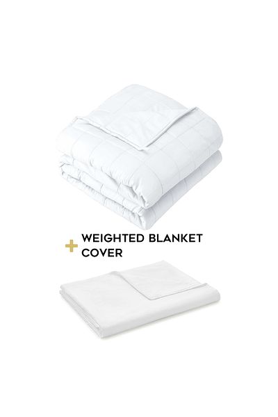 Fabienne Weighted Blanket 15lbs/6.8kg + Duvet Cover 150x200 cm White