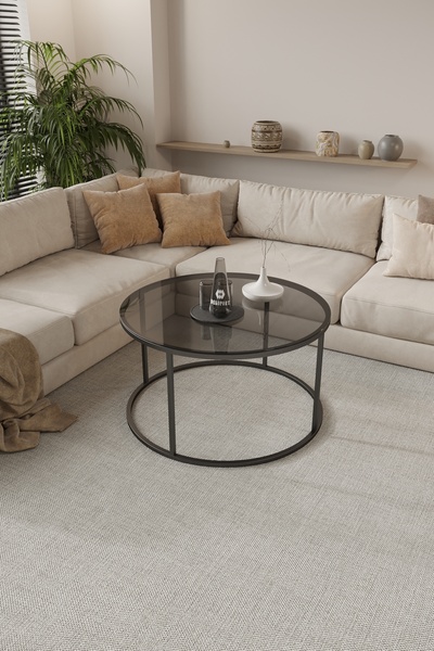 Dekoport Royal Orta Sehpa - Füme Cam