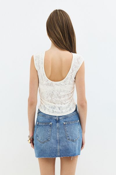 No Matter What Fit Cut Transparent Lace Blouse