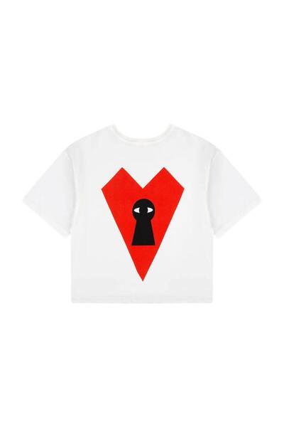 destekar Kalbimin Anahtarı Boxy Crop Tişört