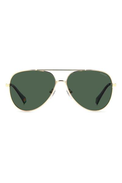 Polaroid , Unisex Polarized Aviator Sunglasses, Gold, PLD 6187/S/J5G60mm