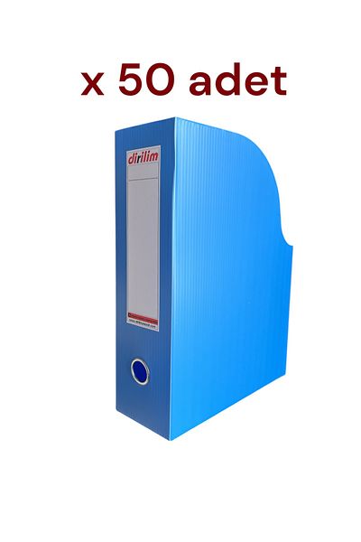 dirilim plastik 50 Pcs Desktop Magazine Holder A4 24X9X32Cm Plastic Corrugated Archival Box