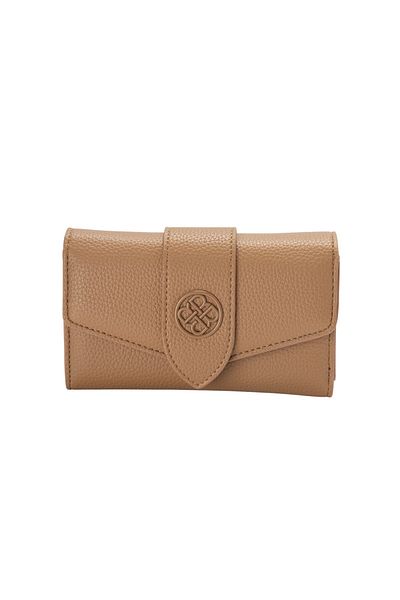 BATA Textured Tri-fold Wallet Beige