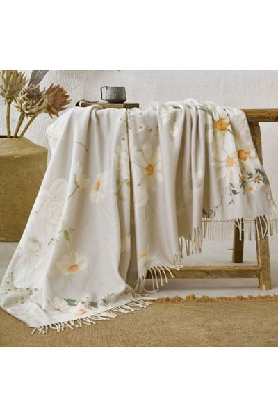 Club Cotton Luxury acrylic blanket with fringes 220 x 240cm, Boho Kenji