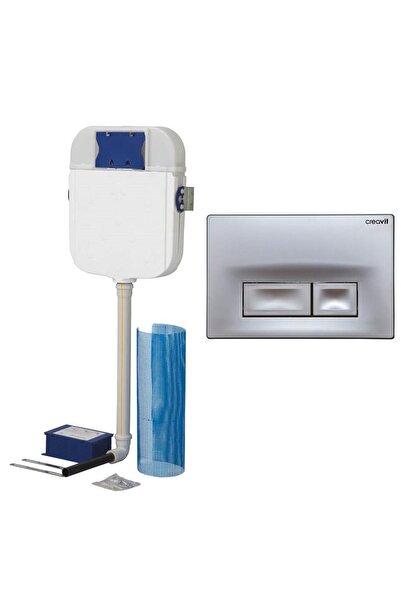 Creavit Gömme Rezervuar Hela Taşı İçin+Ore Mat Gri Kumanda Paneli