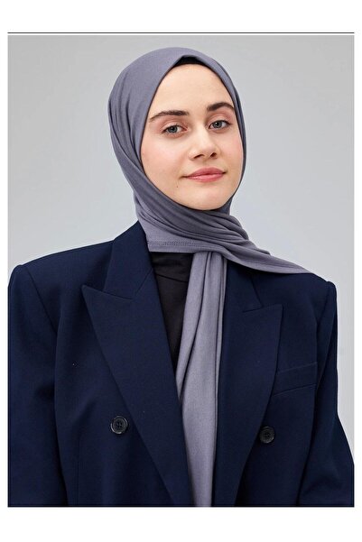 Modakaşmir Koyu Gri Renk Penye Şal