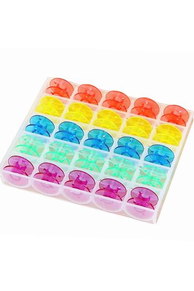 Fdm Household Sewing Machine Spool Colorful and Plastic 25 Pieces