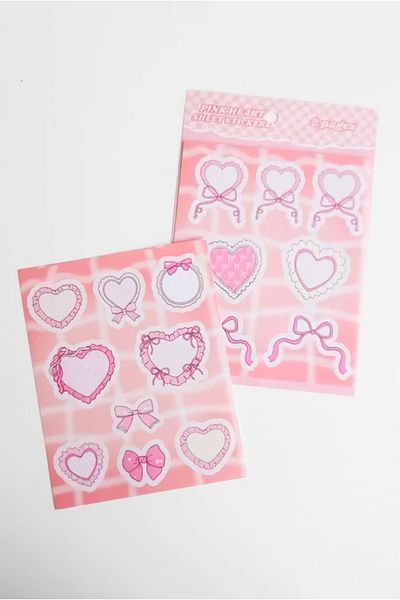 EFBUTİK Pink Heart Sheet 2L Sticker Set