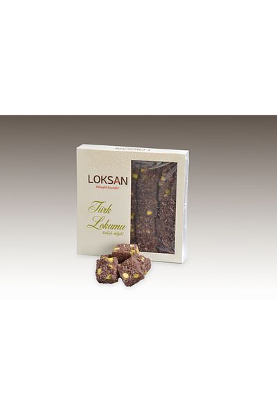 LoKSaN Turkish Delight with Cocoa and Pistachios in Coconut Coating 300Gr (Peanut Dream)