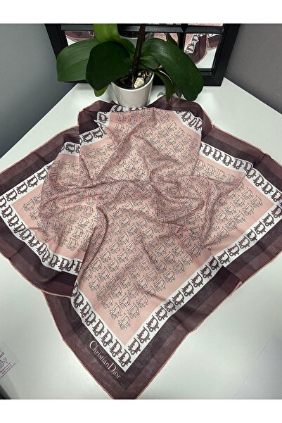 AMİNENESİL Aminenesil D desen eşarp pudra renk