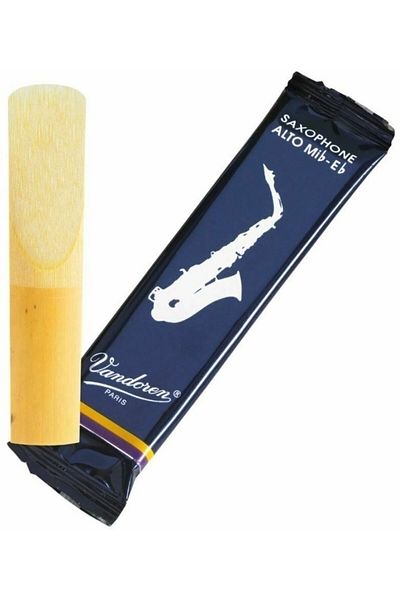 Vandoren Set of 5 Alto Saxophone Reeds, Vandoren, Classic, Blue 1.5