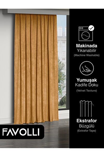 FAVOLLİ Σειρά Dream με κορδόνια με κορδόνια με κουρτίνα με υφή σαφράν