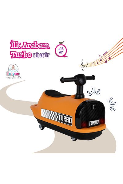 BABYCİM My First Car Turbo Bingit Car - Orange