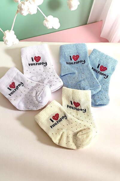 MİLAYS LİFE HOME COLLECTİON Mi̇lays Baby Kids Baby Boy Cotton Socks 0-3 Months