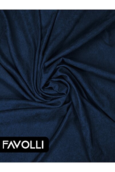 FAVOLLİ Σειρά Dream με βελούδινη υφή Navy Blue Island με φόντο κουρτίνα Extraphore Gathered