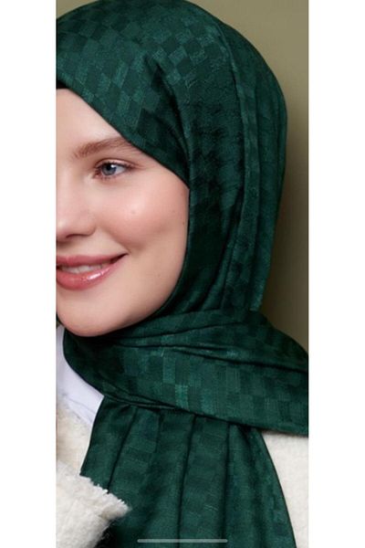 Modakaşmir Şal Jacquard Culoare Smarald