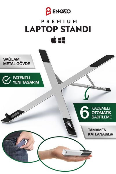 Enkado Mini Katlanabilir Otomatik Ayarlanabilir Patentli Tasarım Macbook Lapt...