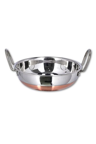 Melrich Stainless Steel Copper Bottom Deep frying Kadai 21cm