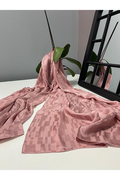 AMİNENESİL Σάλι Jacquard Levidor σε πούδρα