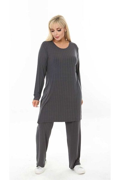 ViolettaXL Women's Large Size Stitched Trophy Slit Flexible Camisole Suit