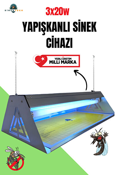 Sinektech Yapışkan Levhalı Elektrikli Sinek Cihazı 3x20w 60cm Sinek Öldürücü ...