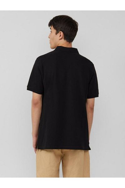 s.Oliver Men's Polo Shirt, Regular Fit Cotton, Black, L