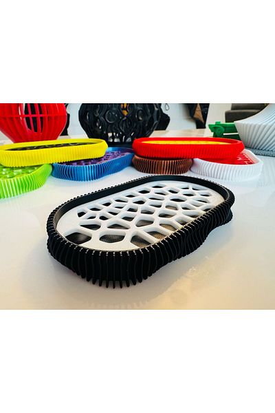 OEM 3D Soap Dish, Wave Model, Black / White