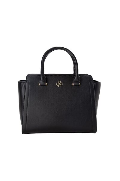 BATA Textured Top Handle Bag Black