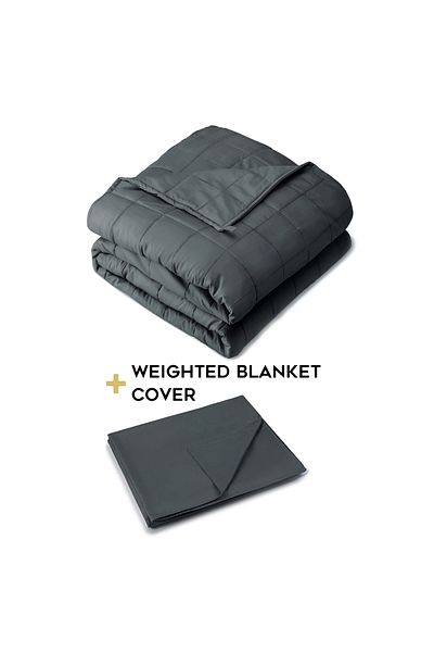Fabienne Weighted Blanket 15lbs/6.8kg + Duvet Cover 150x200 cm Dark Grey