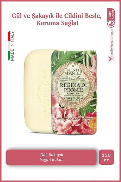 Nesti Dante Regina Di Peonie Solid Soap - 250g Antioxidant Rose and Peony
