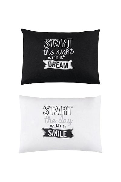 LC Waikiki Lcw Home Mixed Patterned Cotton Pillow Case 2-Pack 50X70 cm