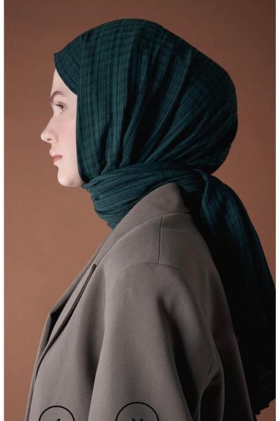 Modakaşmir Misto Cotton Sea Green Color Shawl,