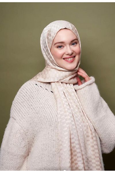Modakaşmir Culoare jacquard șal