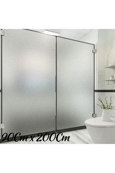 kargo poşetim 90 cm x 2 metri sticlă argintie mată pentru sablare, birou, cabină de duș și balcon folie de acoperire mată