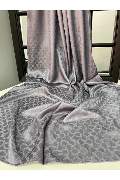 AMİNENESİL شال أمينيسيل - شال جاكار، لون رمادي فاتح