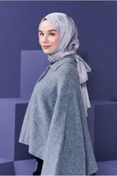 Modakaşmir Şal jacquard gri