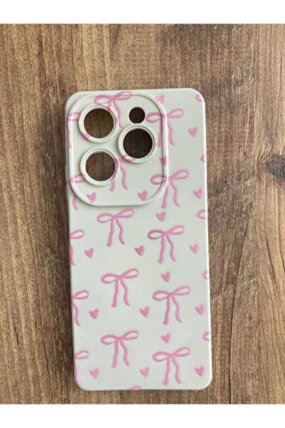 Newon Phone Case Cover for Tecno Spark 20 Pro Ribbon/Bow Printed Inside Velour Silicone